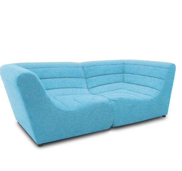 Gartensofa 2 Sitzer wetterfest Solido Outdoor Sofa türkis